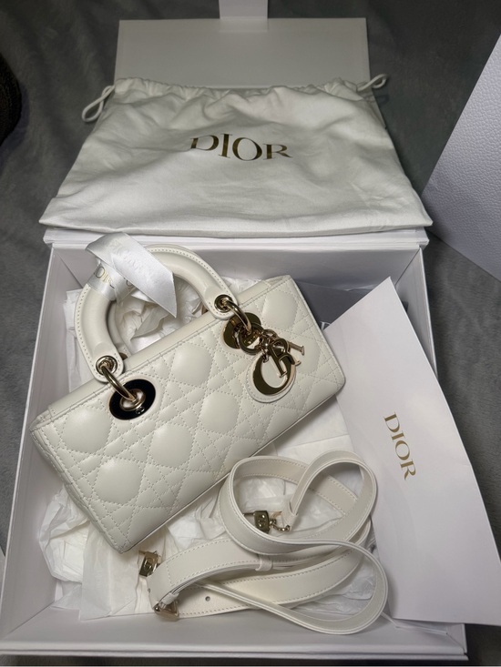 Dior Handbags - Dior Small Lady D-Joy Bag – Latte Cannage Lambskin